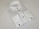 Mens CEREMONIA Tuxedo Shiny Shirt 100% Cotton Turkey Slim Fit #STN 13 PLA white