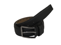 Men Genuine Leather Belt PIERO ROSSI Turkey Full Grain Hand Stitch 301 Black