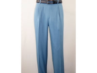 Men 2pc Walking Leisure Suit Short Sleeves By DREAMS 255-11 Solid Sky Blue