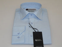 Men Franco Gilberto Shirt Twill Cotton Blend Spread Collar Turkey 5566-418 blue