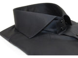 Men Dress Shirts AXXESS Turkey 100% Soft Egyptian Cotton 223-07 Solid Black