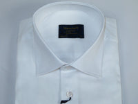 Men 100% Cotton Shirt Manschett Quesste Turkey Slim Fit 6042-07 White Fancy