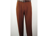 Men 2pc Walking Leisure Suit Short Sleeves By DREAMS 255-12 Solid Cognac