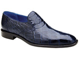 Men's Belvedere Genuine Alligator Slip-on Dress Shoes Genova Navy R53