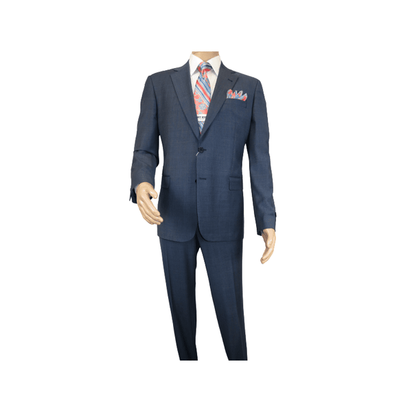 Men Suit BERLUSCONI Turkey 100% Soft Italian Wool Super 180's #Ber27 Navy Blue