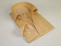 Men 100% Italian Cotton Shirt Non Iron SORRENTO Turkey Spread Collar 4902 Tan