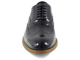 Stacy Adams Men's Dunbar Antiqued Leather Black Wingtip Oxford 25064-001