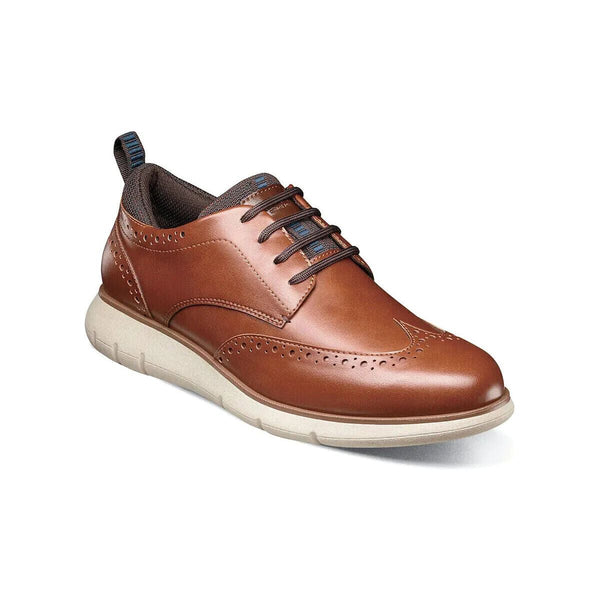 Nunn Bush Stance Wingtip Oxford Walking Shoes Lightweight Cognac Multi 85055-229