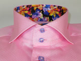 Men Dress Shirts AXXESS Turkey 100% Egyptian Cotton 223-10 Pink White Polka Dots