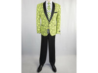 Manzini Insomnia blazer Stage Performer Formal Jacket Lace Design MZN116 Yellow