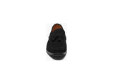 Stacy Adams Peppley Moc Toe Tassel Slip On Shoes Black Suede 25628-008