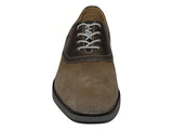 Men's walking Shoes  Bass Suede Leather Taupe Brown 70-10600 comfortable 2 tone