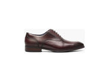 Men's Stacy Adams Kalvin Plain Toe Oxford Shoes Leather Burgundy 25571-601