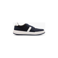 Stacy Adams Currier Moc Toe Lace Up Sneaker Strip Walking Shoe Navy 25515-410