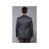 Men 3pc European Vested Suit WESSI by J.VALINTIN Extra Slim Fit JV26 Dark gray