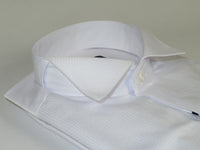 Men Tux Formal 100% Cotton Shirt MANSCHETT Turkey Slim Fit 303-01 White Wing tip