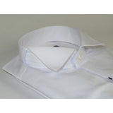 Men Tux Formal 100% Cotton Shirt MANSCHETT Turkey Slim Fit 303-01 White Wing tip