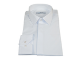 Mens CEREMONIA Formal Shirt Hidden Button 100% Cotton Slim Fit #9010 13 White