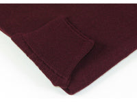 Mens PRINCELY Soft Merinos Wool Sweater Knits Lightweight Polo 1011-40 Burgundy