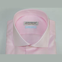 Men 100% Italian Cotton Shirt Non Iron SORRENTO Turkey Spread Collar 4470 Pink
