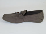 Mens Driving Shoes Micro Suede Velvet Flexible Comfortable Slip On TAYNO Gray