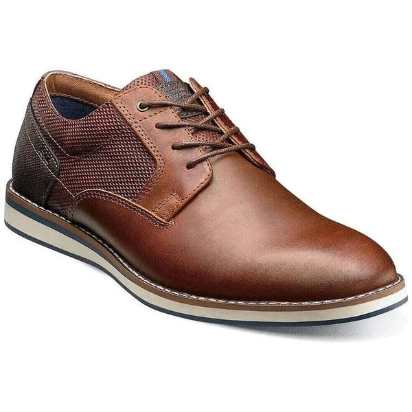 Men's Nunn Bush Circuit Plain Toe Oxford Walking Shoes Brandy 84889-226