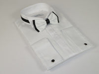 Mens CEREMONIA Tuxedo Formal Shirt 100% Cotton Turkey Slim Fit #stn 13 jkp White