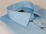 Men Mondego 100% Soft Cotton Dress Classic shirt Long Sleeves sn400 Solid Blue