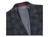 Men RENOIR Suit Two Button Business Formal Slim Fit 294-15 Gray English Plaid