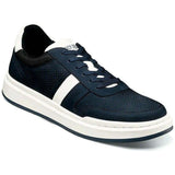 Stacy Adams Currier Moc Toe Lace Up Sneaker Strip Walking Shoe Navy 25515-410