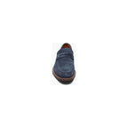 25550-415 Stacy Adams Marlowe Algonquin Moc Toe Penny Slip On Navy Suede
