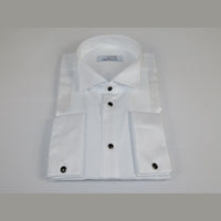 Mens CEREMONIA Tuxedo Formal Shirt 100% Cotton Turkey Slim Fit #stn 13 ATD White