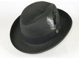 Men Bruno Capelo Summer Spring Soft Straw Style Hat Godfather GF200 Black