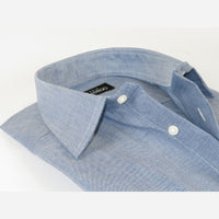 Men Mondego 100% Soft Cotton Dress Classic shirt Long Sleeves sn2200 Denim blue