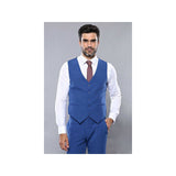 Men 3 Piece Suit WESSI by J.VALINTIN Extra Slim Fit JV3 Light Blue TURKEY USA