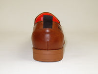 Men Tayno Dressy Casual Soft Leather Comfortable Slip on Loafer #ALPHA L Cognac