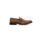 25550-211 Stacy Adams Marlowe Algonquin Moc Toe Penny Slip On Dark Tan Suede