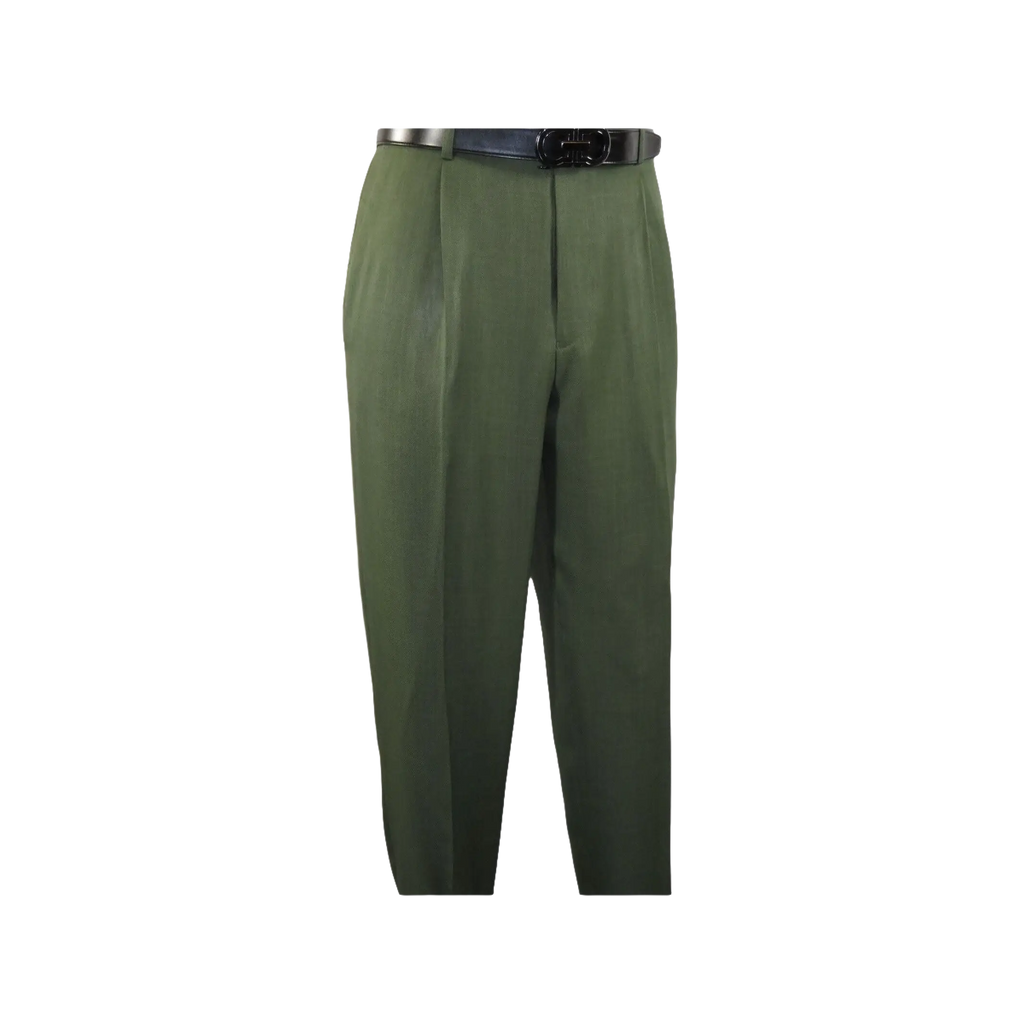 Men 2pc Walking Leisure Suit Short Sleeves By DREAMS 256-04 Solid Olive Green