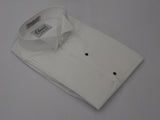Men's Tuxedo shirt By Classix  Wing Tip Formal Pleated Front After Six M00 White