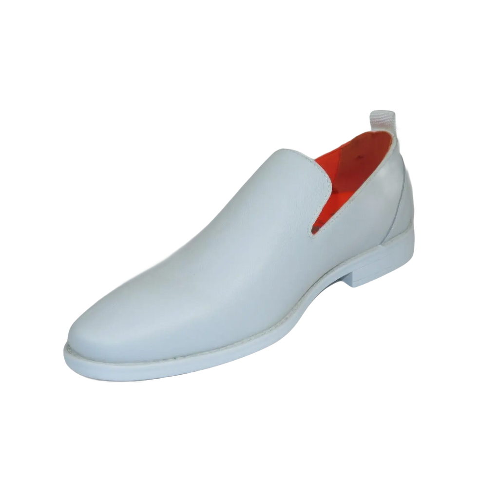 Men Tayno Dressy Casual Soft Leather Comfortable Slip on Loafer #ALPHA L White