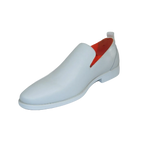 Men Tayno Dressy Casual Soft Leather Comfortable Slip on Loafer #ALPHA L White