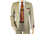 Men MANTONI Suit All Wool Textured Classic Single Breasted M87185-2 Tan