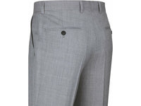 Men Renoir Flat Front Pants 100% Soft Wool Super 140s Classic Fit 508 Light Gray