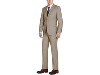 Men RENOIR suit Solid 2 Button Business Formal All Purpose Slim Fit 202-3 Tan