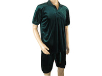 Men 2pc Stacy Adams leisure jogging suit Shorts Set Summer  3820 Green Velvet