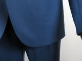 Men Suit BERLUSCONI Turkey 100% Soft Italian Wool Super 180's 2pc #Ber31 Blue