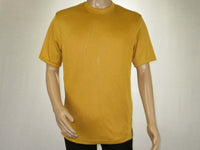 Mens Dressy T-Shirt  Log-In Uomo Soft Crew Neck Corded Short Sleeves 218 Gold