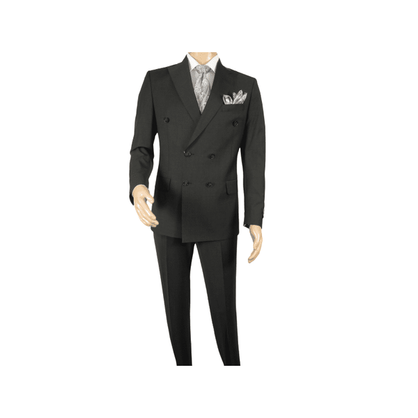 Men Suit BERLUSCONI Turkey 100% Italian Wool 180's Double Breasted #Ber23 Gray