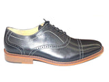 Men Bass Usa Leather Classic Dress shoe Cap toe Lace 70-10134 Carnell Black