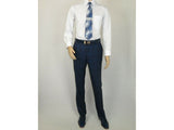 Men TALLIA Suit Wool Blend English Glen Plaid Classic 2Button VDVA2SVX0026 Blue